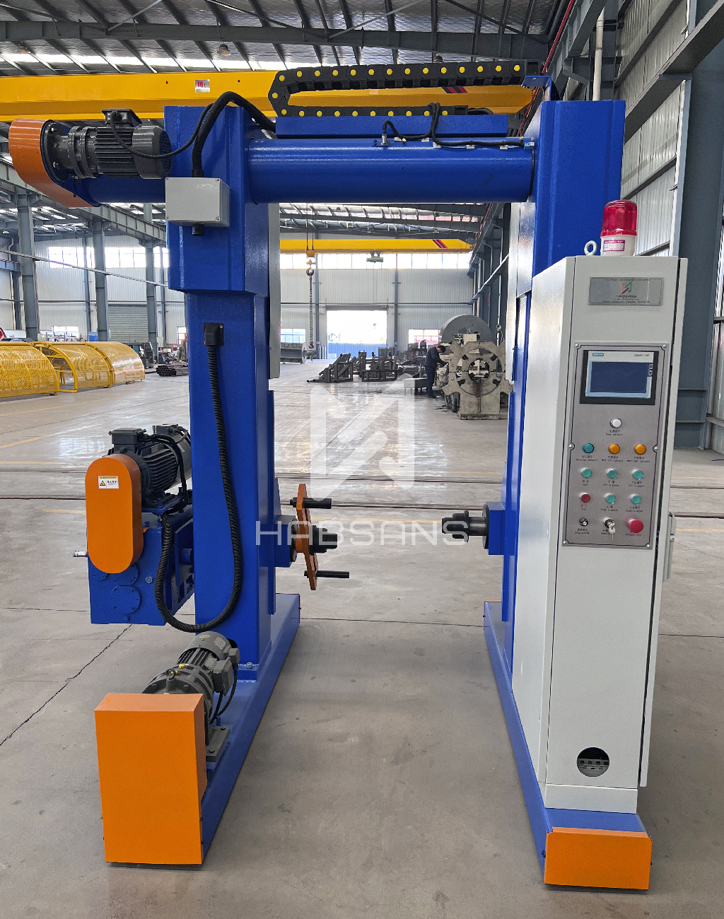 Portal take-up machine