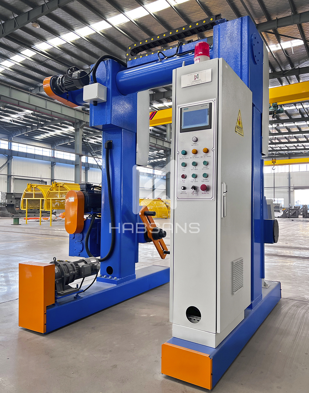 Portal take-up machine